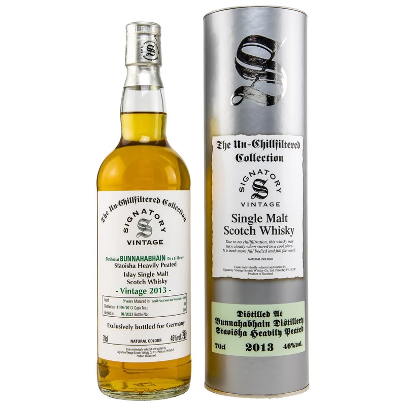 Bunnahabhain 9 Jahre Staoisha Signatory Vintage Cask #10 46% 0,7