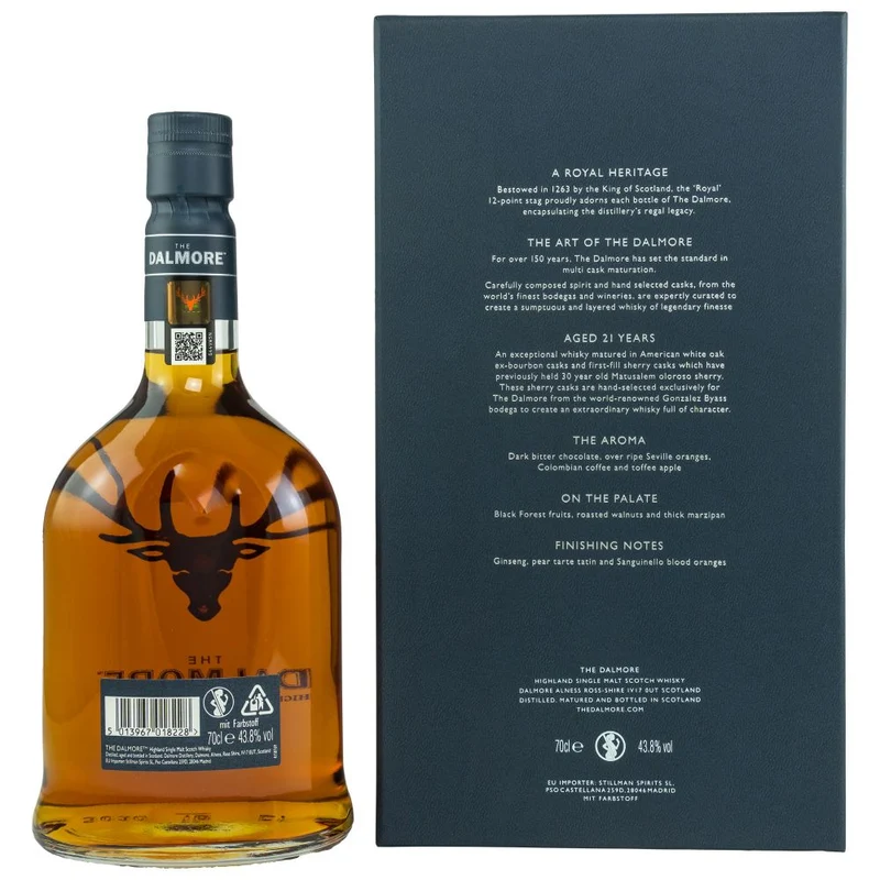 Dalmore 21 Jahre Highland Single Malt Whisky 43,8% 0,7l