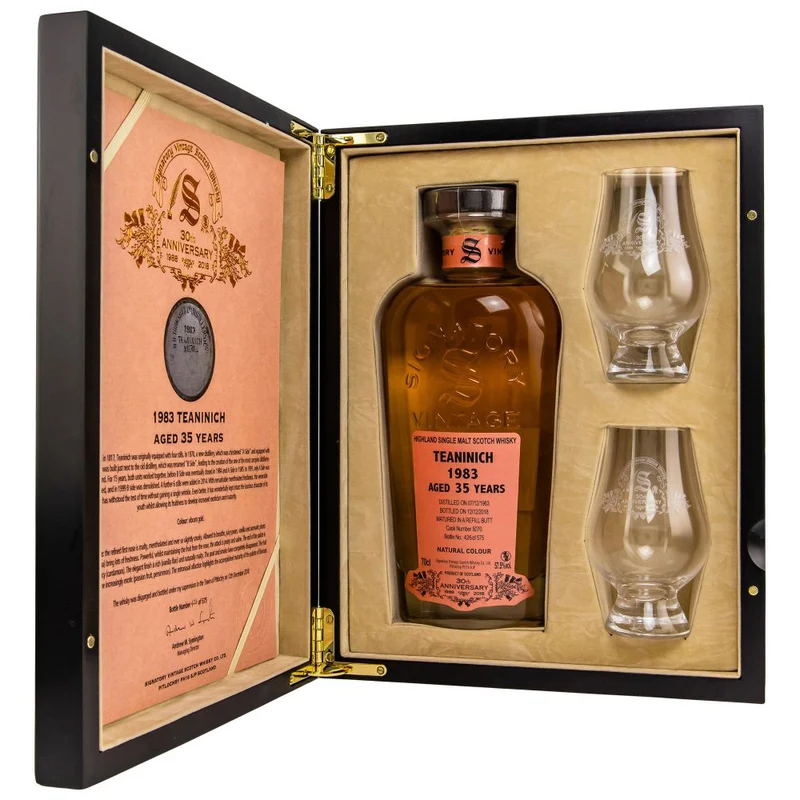 Signatory Vintage 30th Anniversary Teaninich 35 Jahre Cask #8070 57,5% 0,7l +2 Gläser
