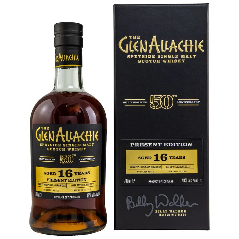 Glenallachie Present Editon 16 Jahre Billy Walker 50th Anniversary 48% 0,7l