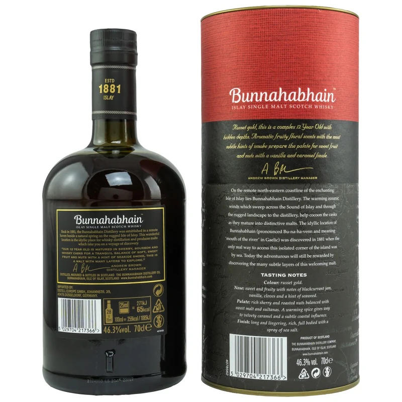 Bunnahbahain 12 Jahre 46,3% 0,7l