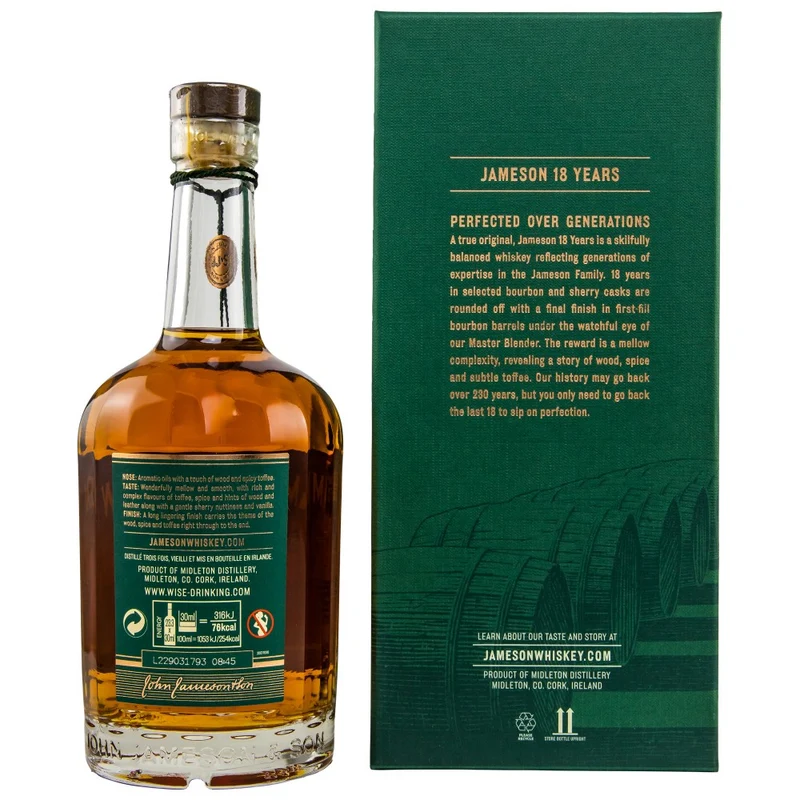 Jameson 18 Jahre Triple Distilled 46% 0,7l