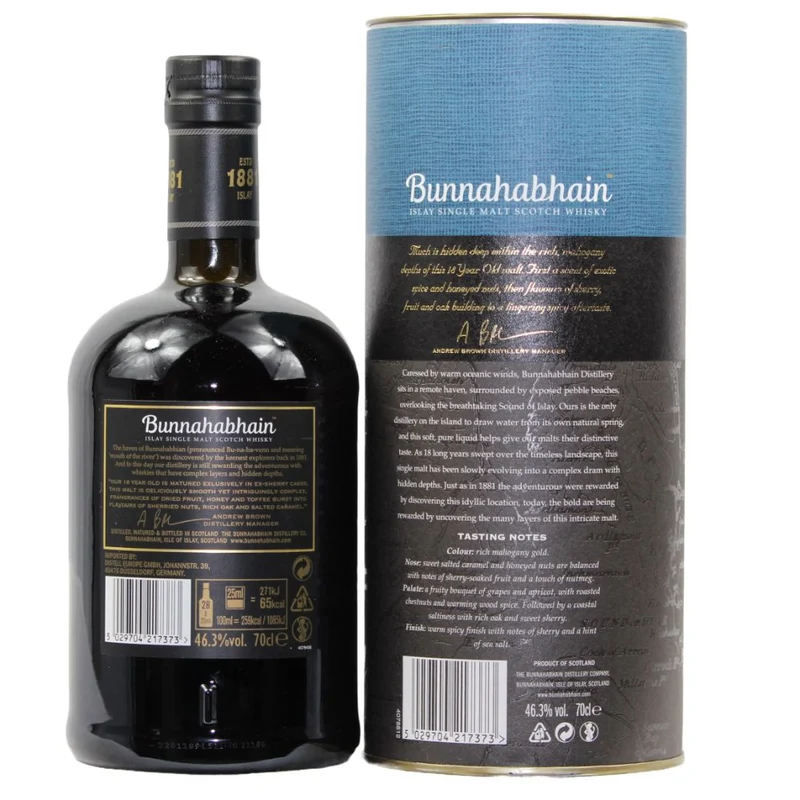 Bunnahabhain 18 Jahre Small Batch Distilled 46,3 % 0,7l
