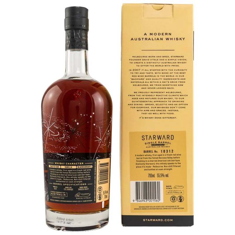 Starward Single Barrel 4 Jahre Cask #10312 55,5% 0,7l