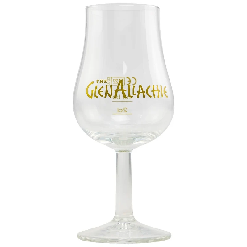Tasting Glas GlenAllachie Form Tulpe mit 2/4cl Eichstrich mit Aufdruck ohne Deckel