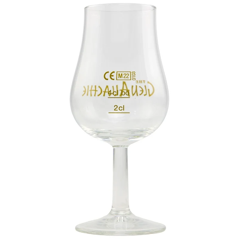 Tasting Glas GlenAllachie Form Tulpe mit 2/4cl Eichstrich mit Aufdruck ohne Deckel