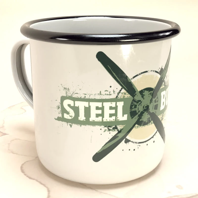 Steel Buddies Emaille-Becher "Propeller"