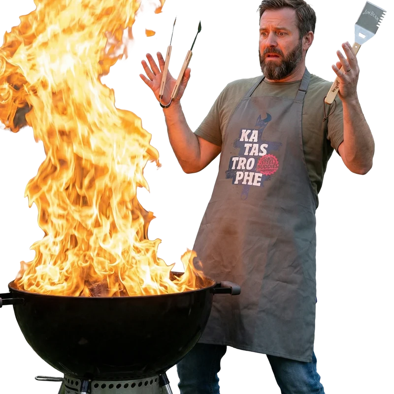 Steel Buddies Koch- und Grillschürze "Katastrophe"