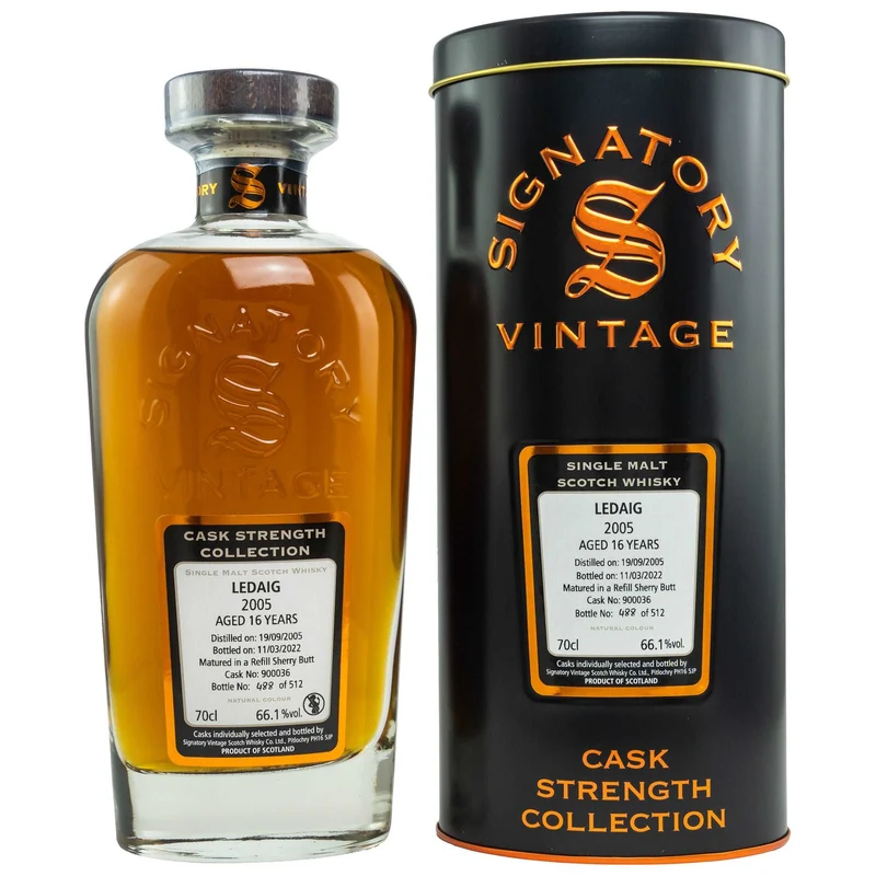 Ledaig | 16 Jahre | 2005/2022 | Cask #900036 | Signatory Vintage | 66,1%