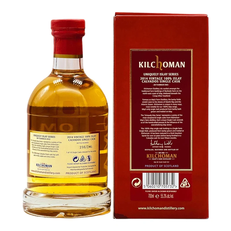 Kilchoman | Uniquely Islay | Calvados Single Cask | Vintage 2014 | Cask 322/2014 | 55,3%