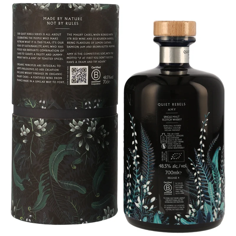 Nc'Nean | Quiet Rebels – Amy | Organic Single Malt Scotch Whisky | 48,5%