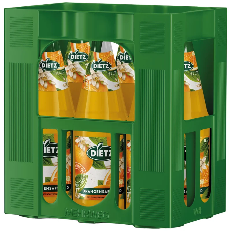 Dietz Orangensaft Mild 6x 1 Liter (MEHRWEG)