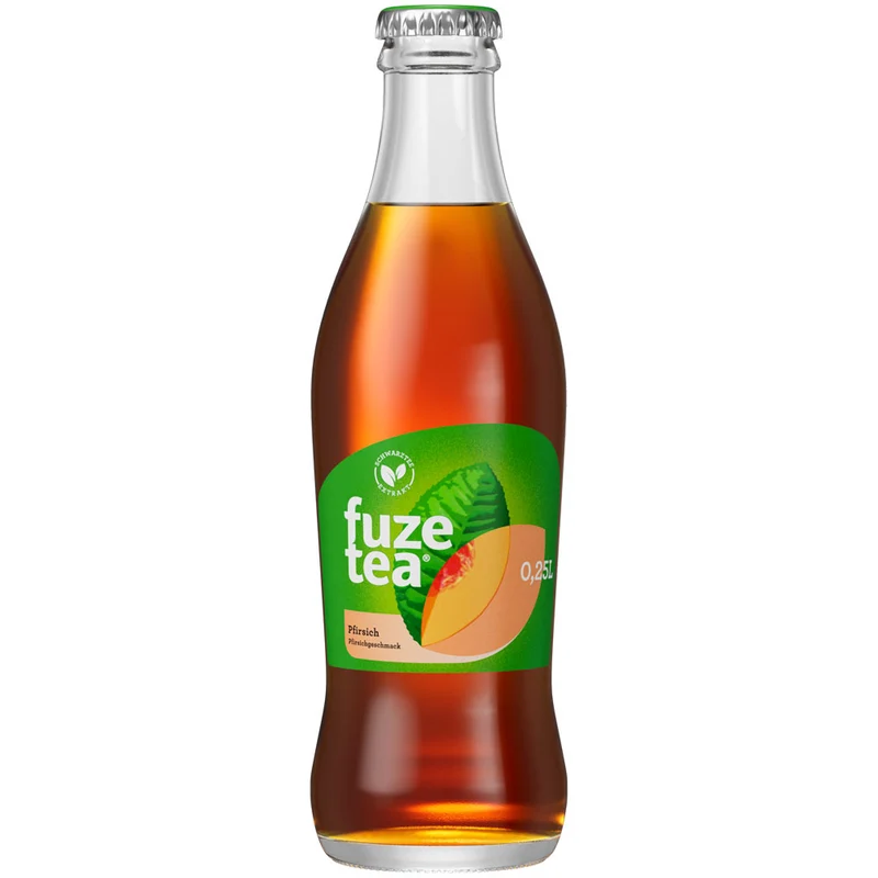 Fuze Tea Schwarzer Tee Pfirsich Eistee 24x 0,25 Liter (MEHRWEG)