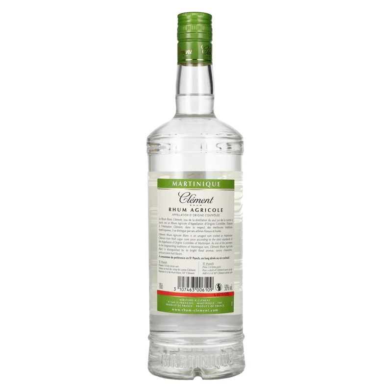 Clément Rhum Agricole Blanc 50% Vol. 1l