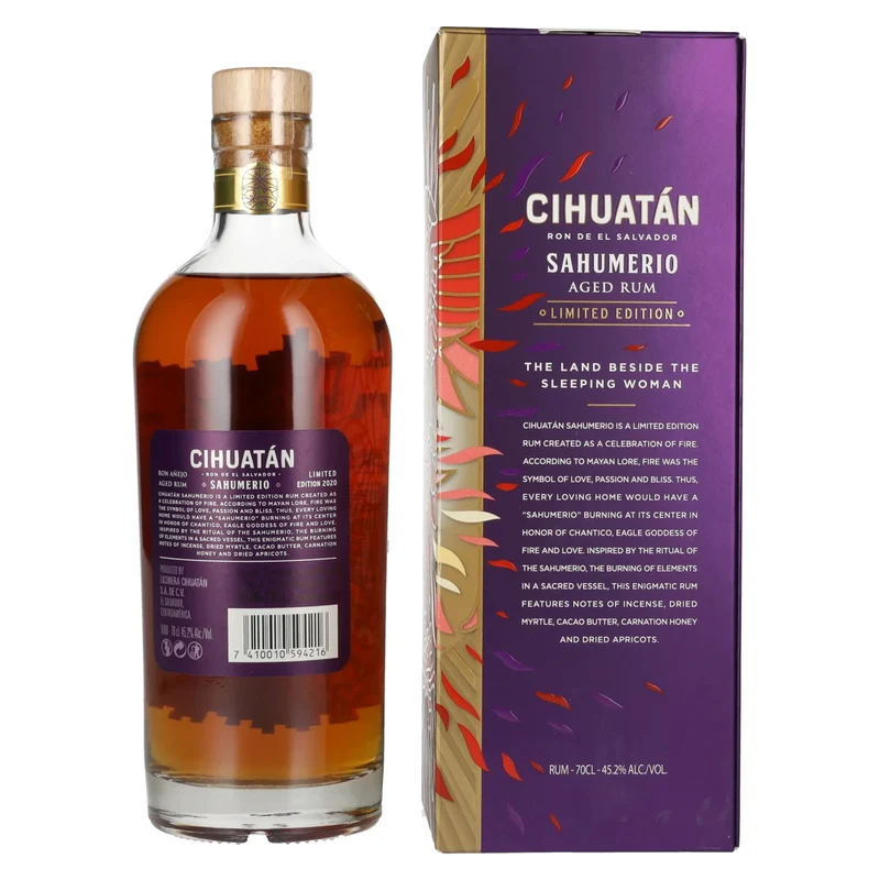 Cihuatán SAHUMERIO Rum Limited Edition 45,2% Vol. 0,7l in Geschenkbox