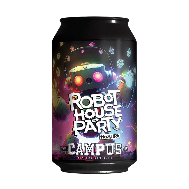 Campus Brewing Robot House Party Hazy IPA 375mL Cube (16)