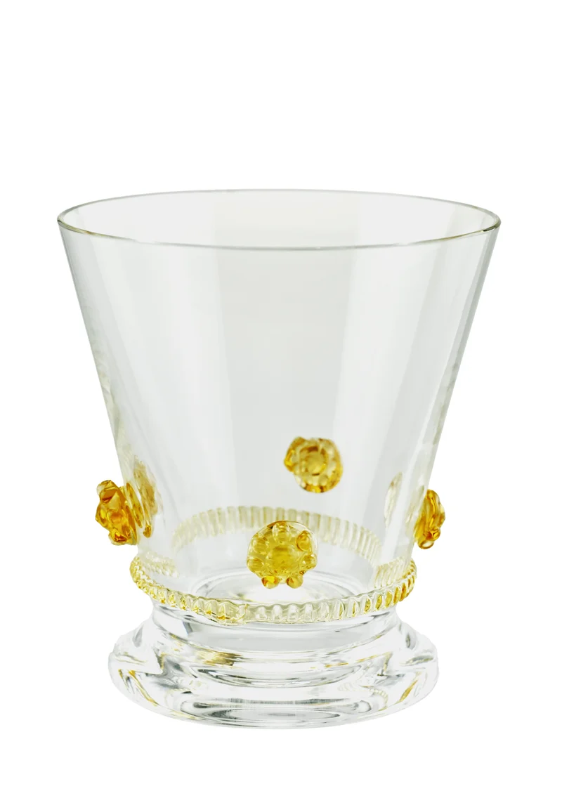 BACCHUS bernstein, Rosetten & Radlband - Weinbecher 86 mm