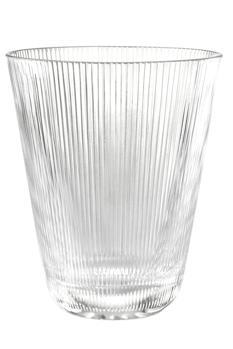 SANSIBAR - klares Glas, Becher 107 mm, Linienschliff