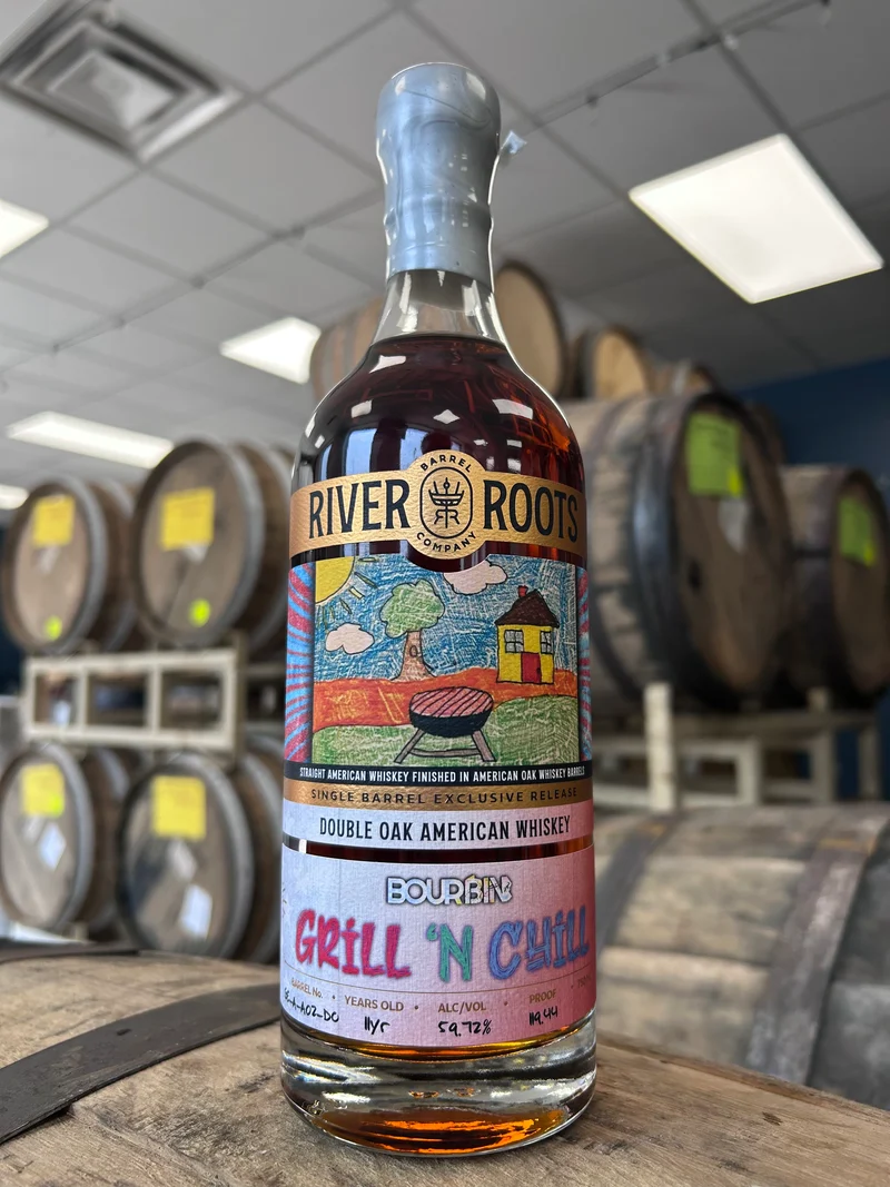 River Roots Single Barrel Selected by PA Bourbin: "Grill N Chill"