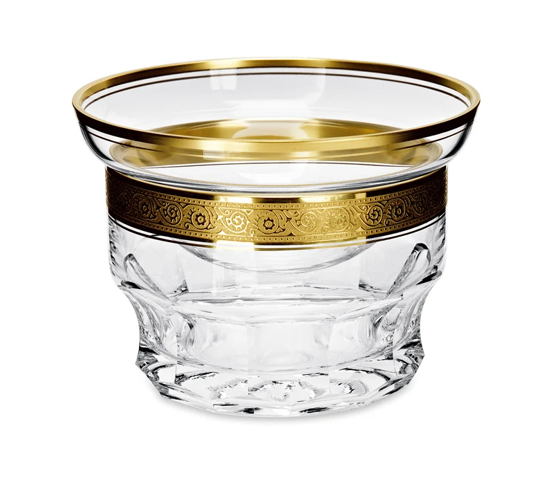 BERNADOTTE klar, Schliff & Mintonborde - Kaviarschale 100 g, zweiteilig