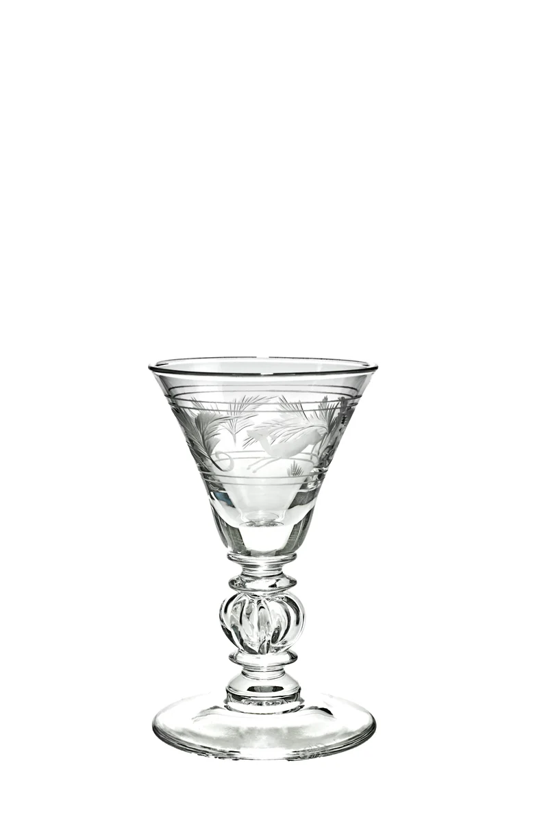 PETERSBURG klar, Gravur 'Springbock' - Likörglas 100 mm