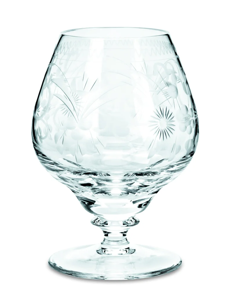 CONCORD klar, Schliff & 'Radgravur' - Cognacschwenker 102 mm