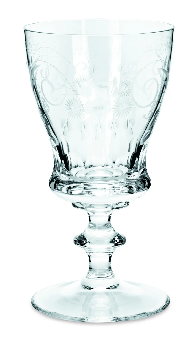 CONCORD klar, Schliff & 'Radgravur' - Weinglas 155 mm