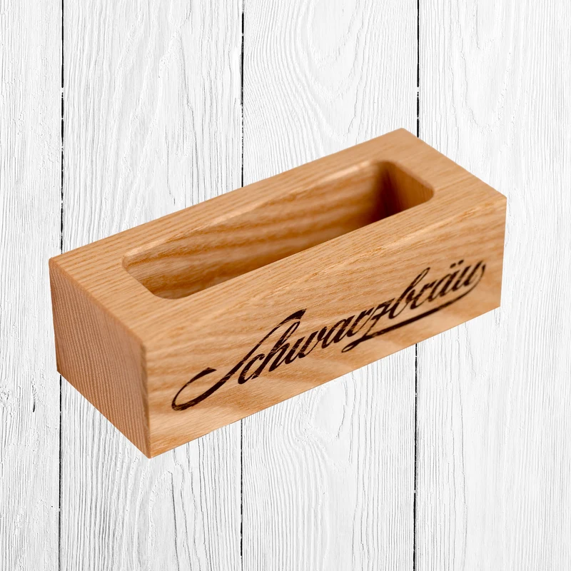 Bierfilzhalter Holz Schwarzbräu