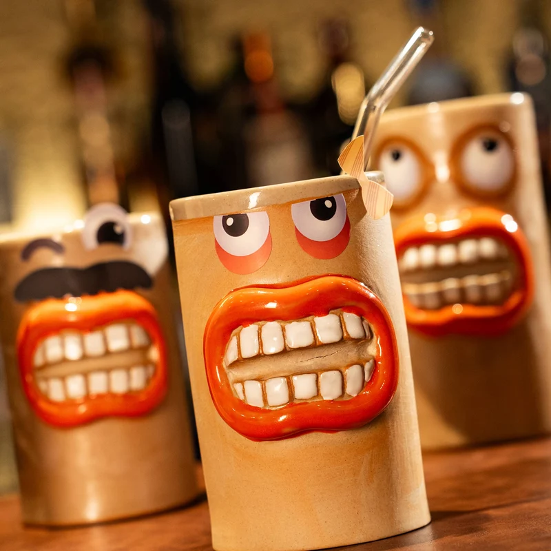Mr. Mouth DIY Tiki Straw Cup