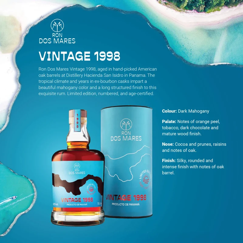 Ron Dos Mares 1998 Vintage Limited Edition 26 år + GRATIS XO
