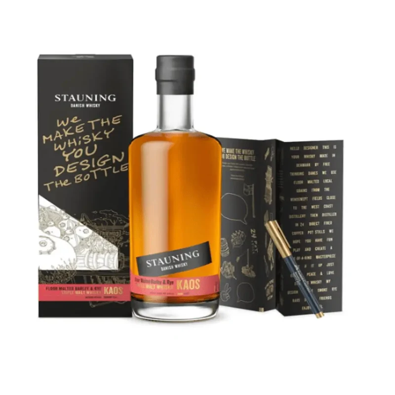 2 Stauning KAOS Design Edition + 2 KOSTENLOSE Stauning Whiskyglas