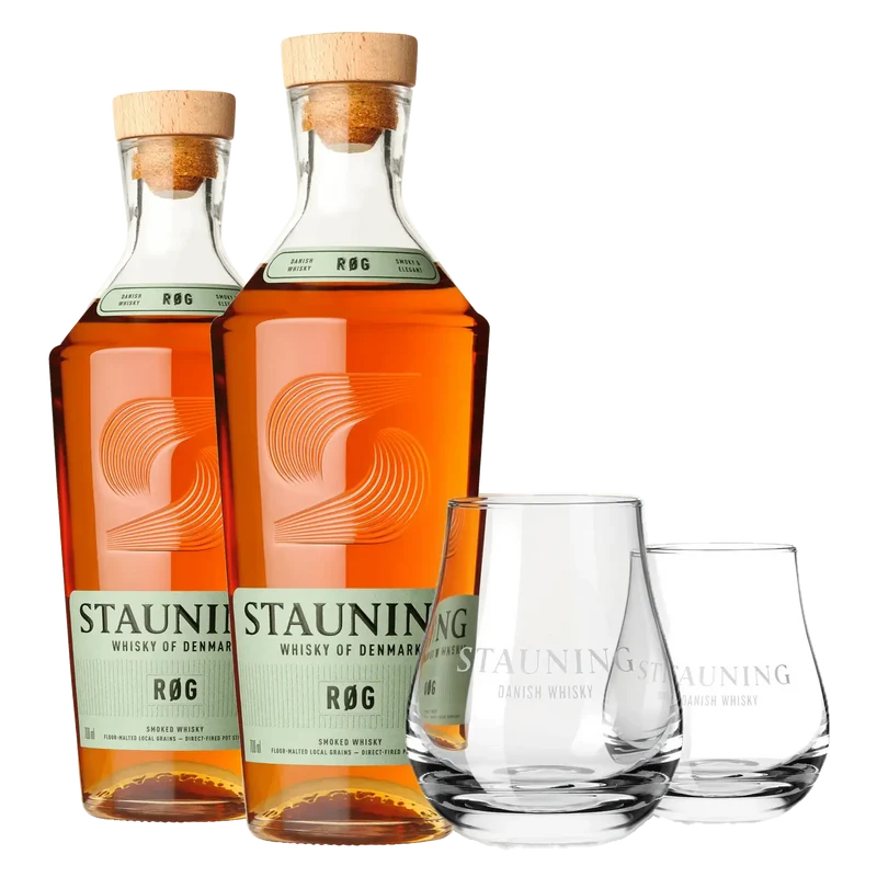 2 Stauning RØG + 2 KOSTENLOSE Stauning Whiskyglas