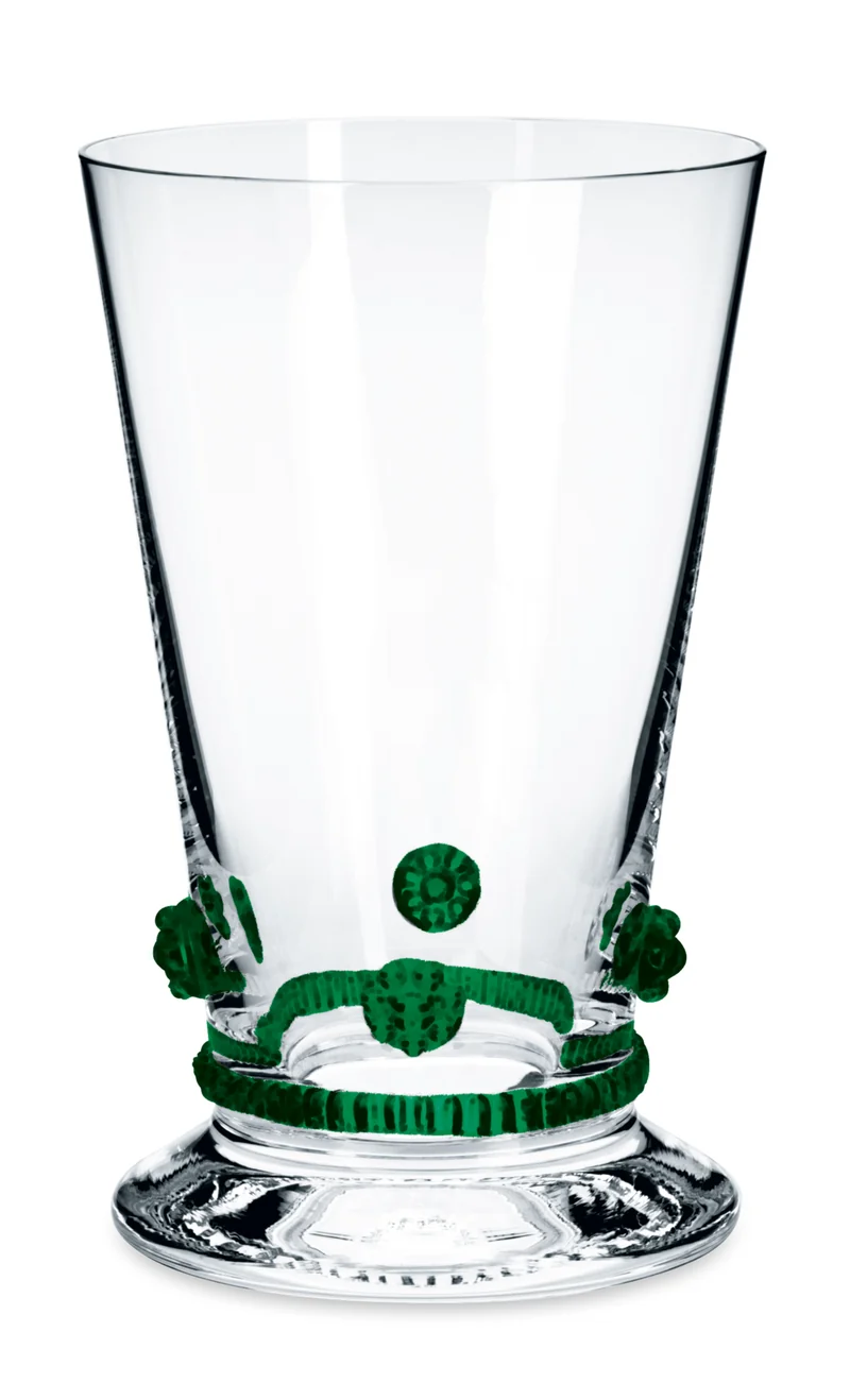 BACCHUS jagdgrün, Rosetten & Radlband - Wasserbecher 130 mm