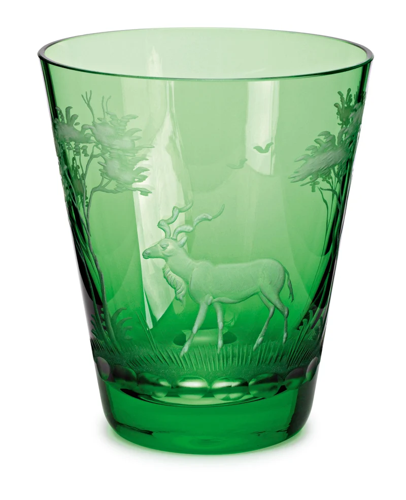 KILIMANDSCHARO smaragd, Gravur 'Kudu' - Becher 107 mm