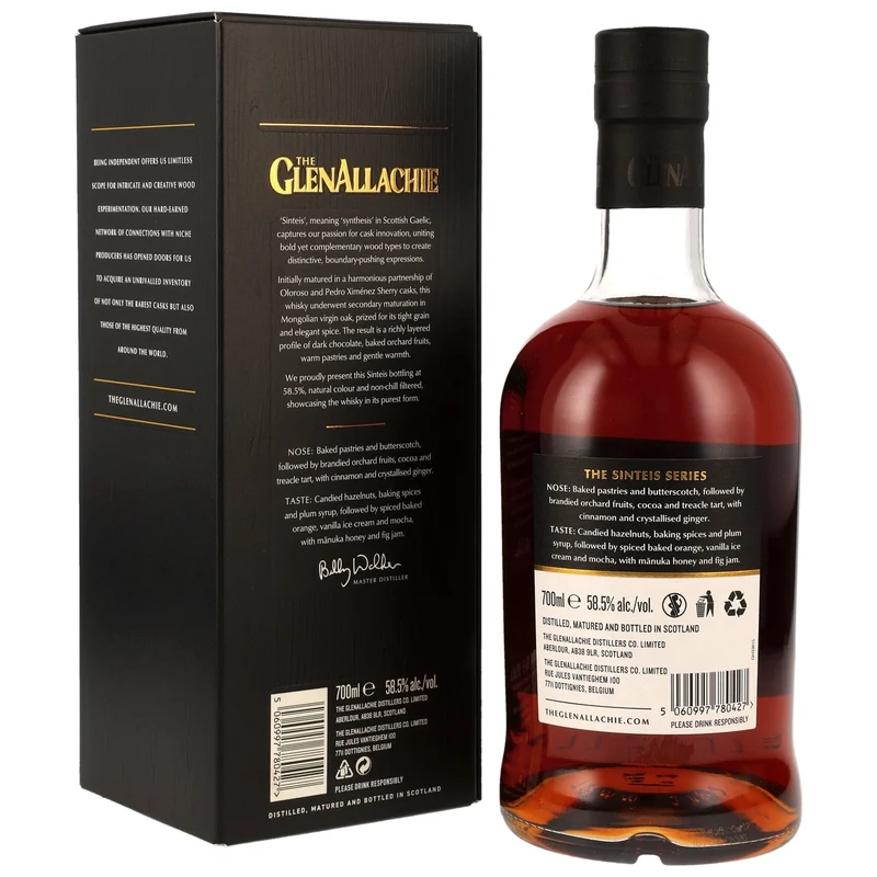 GlenAllachie 2015/2026 10 Jahre Sinteis Series Part IV Mongolian Virgin Oak 58,5% vol. 700ml