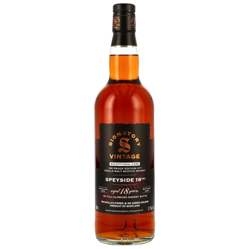 Speyside (M) 2008/2026 – 18 Jahre Signatory 100 PROOF Exceptional Edition #17 57,1% vol. 700ml