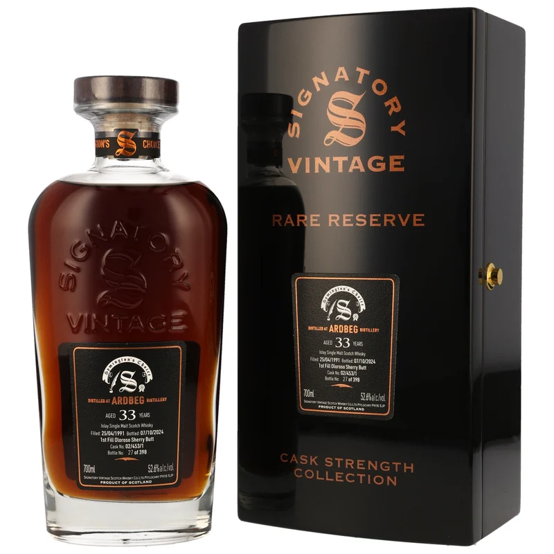 Ardbeg 1991/2024 33 Jahre #02/453/1 Signatory Rare Reserve 52,6% vol. 700ml