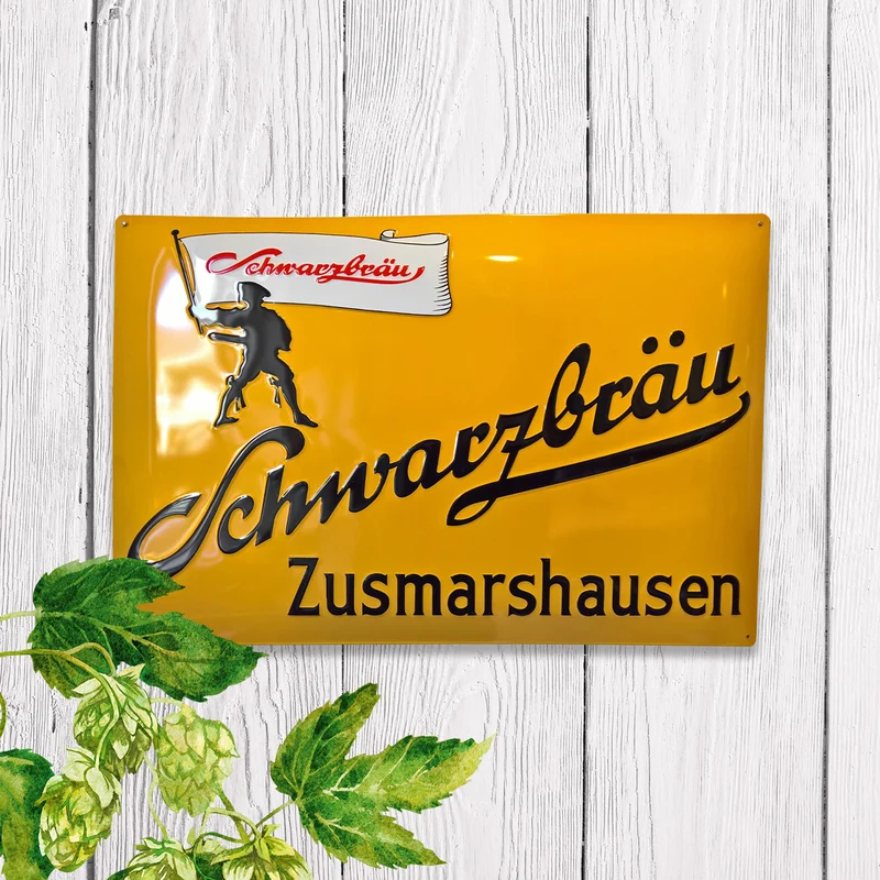 Schwarzbräu Blechschild "Tradition"