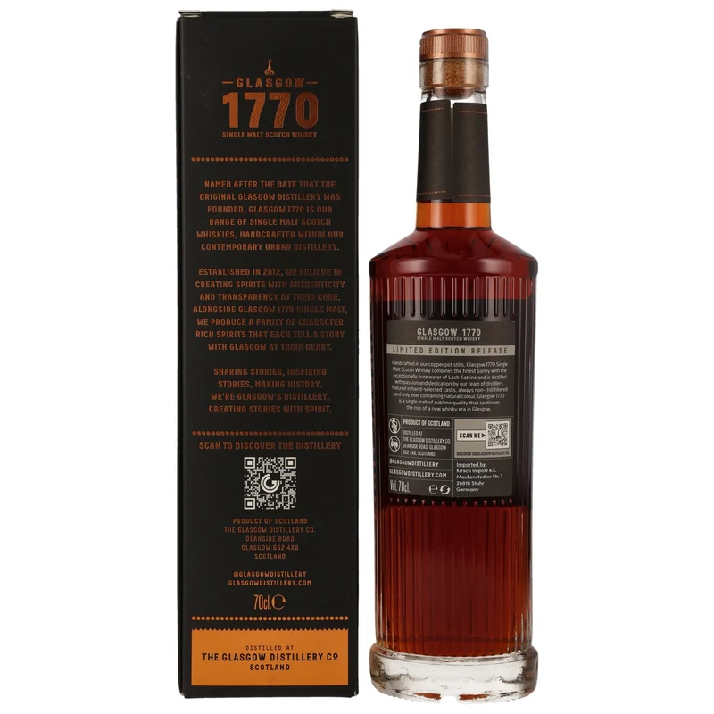 1770 Glasgow | Oloroso Cask #18/1192 | 2018/2024 | Peated | 6 Jahre | 62%