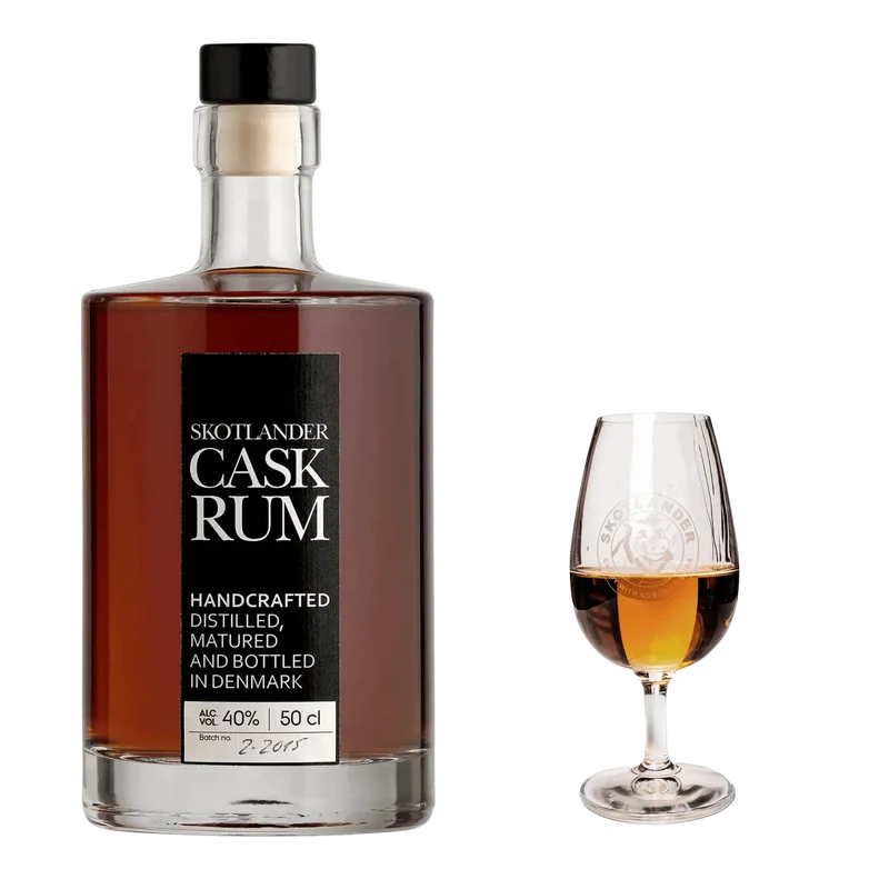 Skotlander Rum Cask und Rumgläser