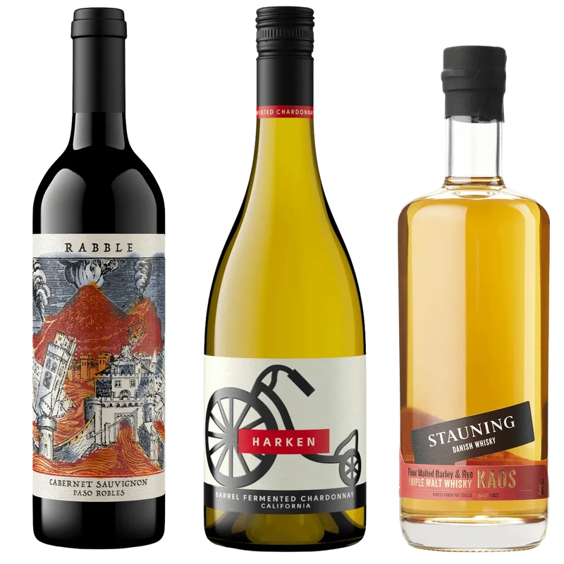 Wein & Whisky Tasting-Paket. Harken, Rabble & Stauning KAOS MAX 2 PRO KUNDE!
