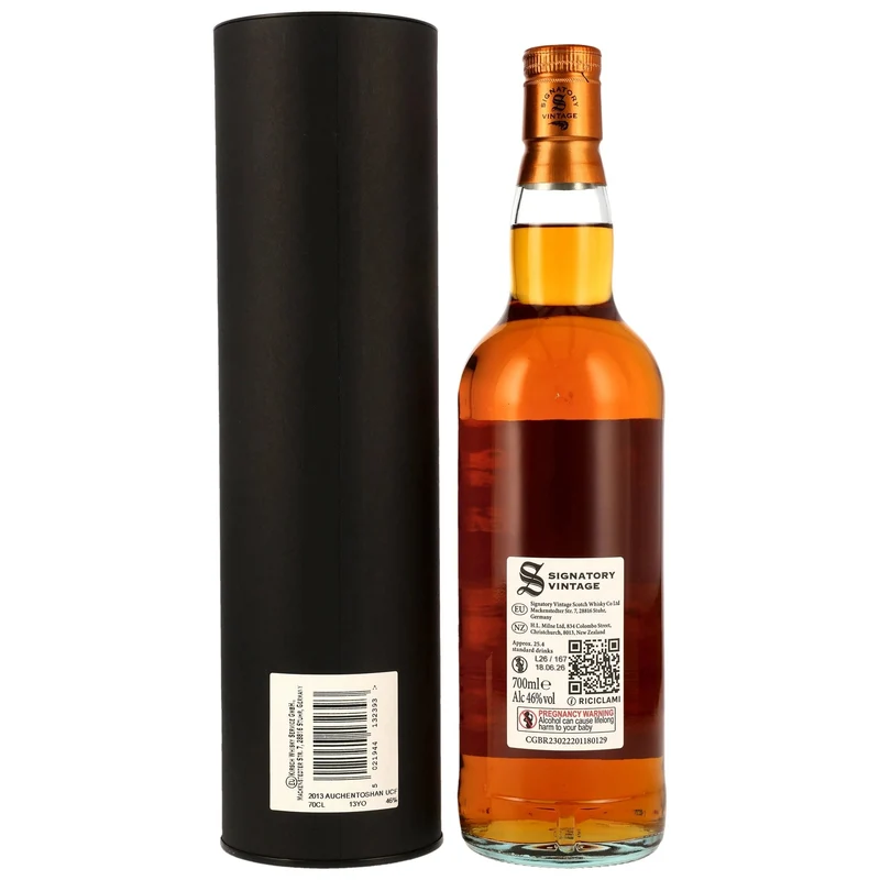 Auchentoshan 2013/2026 Signatory Un-Chillfiltered 1st Fill Amontillado Sherry Casks Finish 46% vol. 700ml