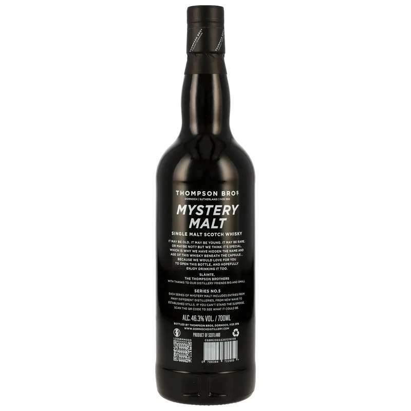 Mystery Malt Series #5 - Single Malt Scotch Whisky Thompson Bros. 46,3% vol. 700ml