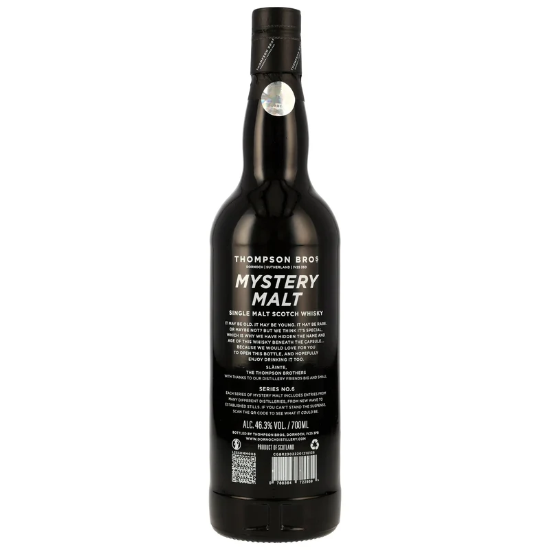 Mystery Malt Series #6 Single Malt Scotch Whisky Thompson Bros. 46,3% vol. 700ml