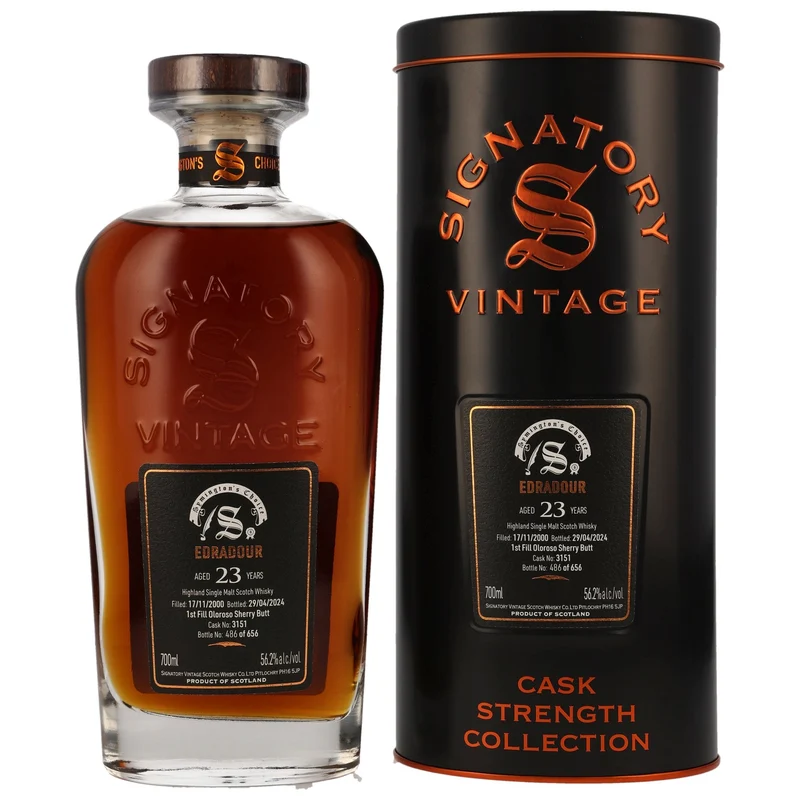 Edradour | Signatory Vintage | 23 Jahre | 2000/2024 | Oloroso Sherry #3151 | 56,2%