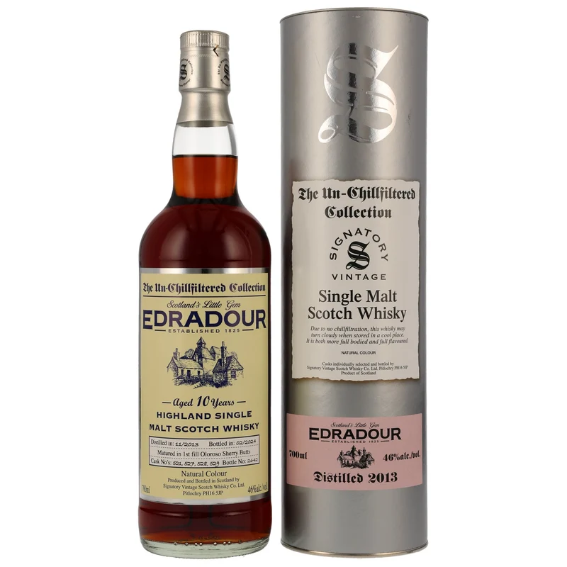 Edradour | 10 Jahre | 2013/2024 | Signatory Vintage | Cask #521, 527-529 | 46%
