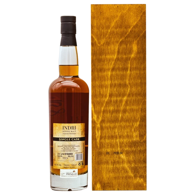 Indri | Single Cask Peated Bourbon #41171 | 5 Jahre | Indian Whisky | 58,5%