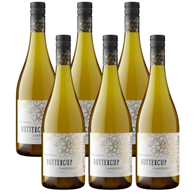 6 Flaschen Buttercup Chardonnay Weißwein