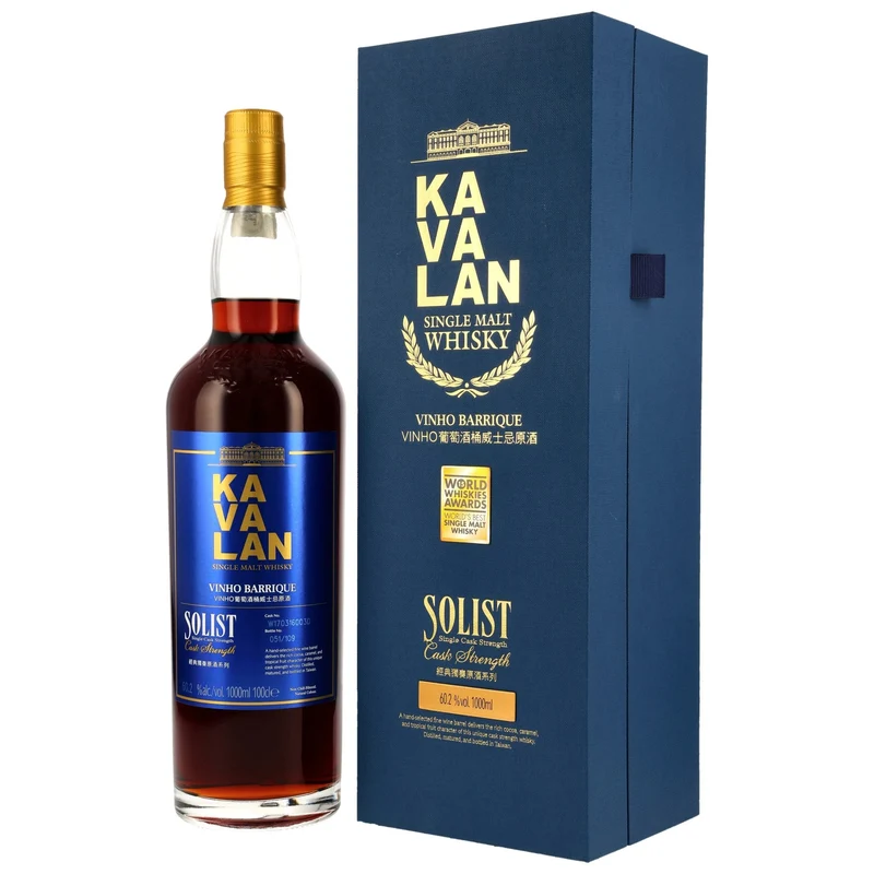 KAVALAN Solist Vinho Barrique LITER Single Cask 60,2 vol. 1000ml