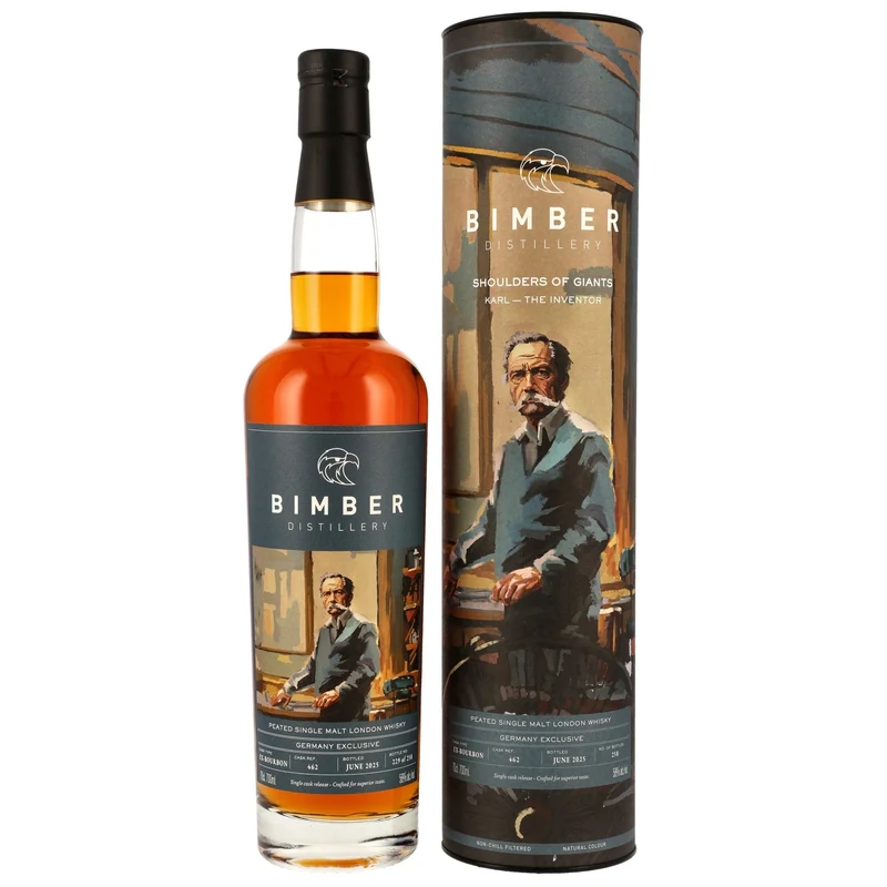 Bimber Germany Edition 2025: Shoulders of Giants: Karl #462 (Peated) 58% vol. 700ml